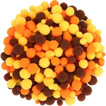 Bolas de pompom Tegeme, 1200 unidades para Halloween, outono e Natal
