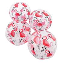 Bolas de praia com estampa Fun Express Flamingo de 28 cm, pacote com 12
