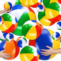 Bolas de praia infláveis Sratte, 20 peças, 61 cm, 41 cm, arco-íris de 13 cm