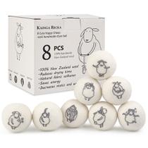 Bolas de secagem de lã Kainga Recka 8 peças de lã natural 100% neozelandesa Bolas de secagem de lã Kainga Recka 8 peças de lã natural 100% neozelandesa