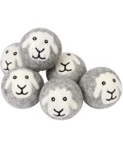 Bolas de secagem de lã Smart Sheep, pacote com 6 unidades, XL Premium Natural Bolas de secagem de lã Smart Sheep, pacote com 6 unidades, XL Premium Natural