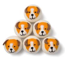 Bolas de secagem de lã Smart Sheep, pacote com 6 unidades, XL Premium Natural Bolas de secagem de lã Smart Sheep, pacote com 6 unidades, XL Premium Natural