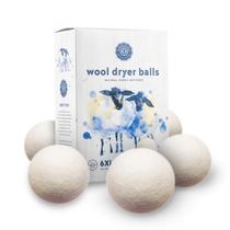 Bolas de secagem de lã Woolzies, pacote com 6 pacotes XL para lavanderia com óleos essenciais