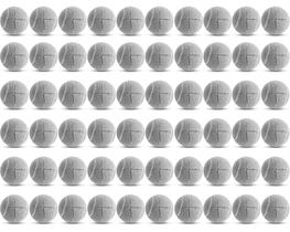 Bolas de tênis cinza pré-cortadas Macarrie, 60 peças, 6,3 cm