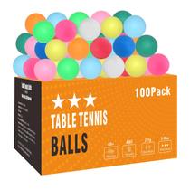 Bolas de tênis de mesa meizhouer, pacote com 100, ABS de 3 estrelas Bolas de tênis de mesa meizhouer, pacote com 100, ABS de 3 estrelas