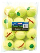 Bolas de tênis Tourna Green Dot de baixa compressão x12