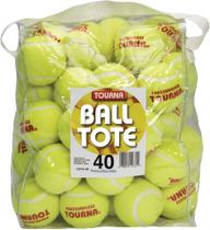 Bolas de Tênis Tourna Sem Pressão com Bolsa de Vinil para 40 Bolas Amarela