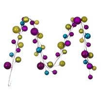 Bolas de turquesa de limão fúcsia Garland Vickerman 305 cm Bolas de turquesa de limão fúcsia Garland Vickerman 305 cm