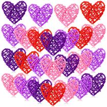 Bolas de Vime Decorativas Juinte para o Dia dos Namorados (6cm - 24 Peças)