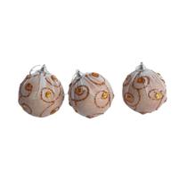 Bolas Decorativas de Natal Kit com 3 Unidades - Carmella Presentes