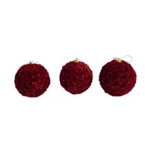 Bolas Decorativas de Natal Kit com 3 Unidades - Carmella Presentes