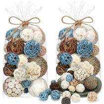 Bolas decorativas Potpourri Bowl Filler Riceshoot, pacote com 2, azul Bolas decorativas Potpourri Bowl Filler Riceshoot, pacote com 2, azul