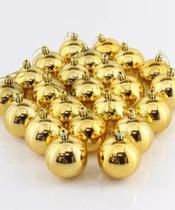 Bolas Dourada Brilhantes Enfeite Árvore Natal Kit 8pçs 70mm