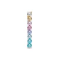Bolas em Tubo Rainbow Lisa 05cm - 08 unidades - Cromus Natal