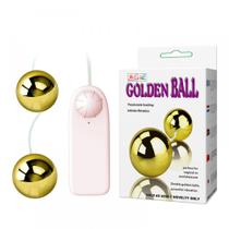 Bolas Para Pompoar com Vibro Multivelocidade - Golden Ball