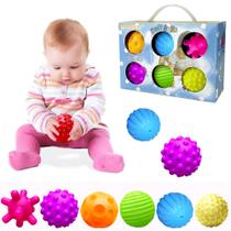 Bolas sensoriais ROHSCE para bebês de 6 a 12 meses com texturas (pacote com 6) Bolas sensoriais ROHSCE para bebês de 6 a 12 meses com texturas (pacote com 6)