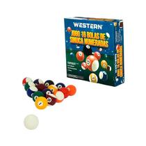 Bolas sinuca/bilhar 52mm 16pc western