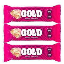 Bold Barra de Proteína Berries & Crispies contendo 3 unidades de 60g cada