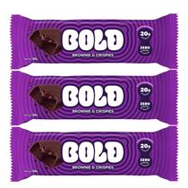 Bold Barra de Proteína Brownie & Crispies contendo 3 unidades de 60g cada Bold Barra de Proteína Brownie & Crispies contendo 3 unidades de 60g cada