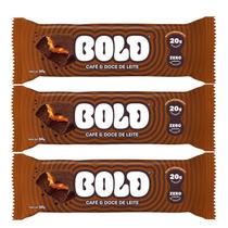 Bold Barra de Proteína Café e Doce de Leite contendo 3 unidades de 60g cada