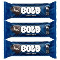 Bold Barra de Proteína Cookies Black contendo 3 unidades de 60g cada Bold Barra de Proteína Cookies Black contendo 3 unidades de 60g cada