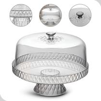 Boleira alta Acrilico Transparente Bolo Com detalhe Puxador na Tampa e pezinho Boleira alta Acrilico Transparente Bolo Com detalhe Puxador na Tampa e pezinho