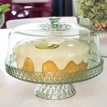 Boleira Alta Para Mesa Posta Glamour Com Pé Para Bolo Salgados Doces Ou Armazenar como Dispenser Na Cozinha Em Acrílico Incolor