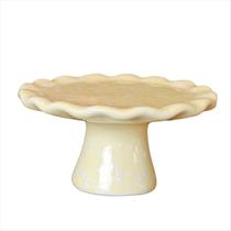 Boleira Amarelo Decorada Suporte Para Bolo Torta Páscoa 10cm