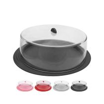 Boleira c/ Tampa Plástica Bolos Doces Gourmet Decoração 30cm Boleira c/ Tampa Plástica Bolos Doces Gourmet Decoração 30cm