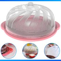 Boleira C/ Tampa Prato Redondo Porta Bolo Prato Pudim Manjar Pães Cozinha Festa Café da Manhã Padaria