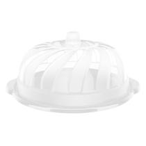 Boleira C/ Tampa Redonda Plástico Resistente Gourmet Bolo Design Sofisticado Prático