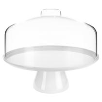 Boleira Cake Coza 32 cm Branca com Cúpula