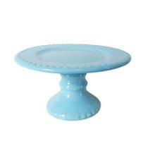 Boleira Cerâmica Festa Aniversário Suporte Para Bolo Travessa Prato 27cm