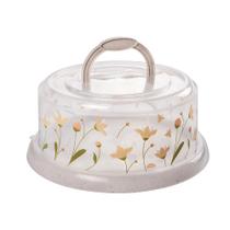 Boleira com Alca e Rosca Plasutil Decorada Florido - 6692