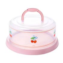 Boleira com Alça e Rosca Plasútil Decorada Rosa com Cereja Boleira com Alça e Rosca Plasútil Decorada Rosa com Cereja