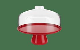 Boleira Com Cúpula Coza Cake Grande Ø 32 cm Vermelho Bold