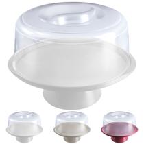 Boleira com Pé e Tampae Trava Prato 33cm para Bolo, Doce, Sobremesa, Decoração, Organização, Mesa Posta Boleira com Pé e Tampae Trava Prato 33cm para Bolo, Doce, Sobremesa, Decoração, Organização, Mesa Posta
