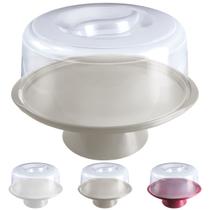 Boleira com Pé e Tampae Trava Prato 33cm para Bolo, Doce, Sobremesa, Decoração, Organização, Mesa Posta Boleira com Pé e Tampae Trava Prato 33cm para Bolo, Doce, Sobremesa, Decoração, Organização, Mesa Posta