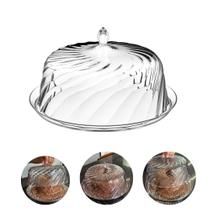 Boleira Com Prato Sem Pé Acrílico Cristal Para Bolo Torta Pudim