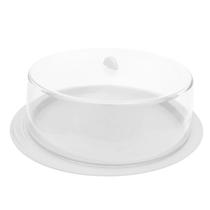 Boleira Com Tampa Redonda Bandeja Prato Porta Bolo Doces Confeitaria Decoração Resistente