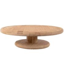 Boleira de Bambu com Pé Sense Base Suporte Porta Bolo Mesa Posta 27,5cm - OU