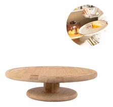 Boleira De Bambu Redonda Prato De Bolo Com Pé Sense Ou