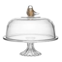 Boleira de Cristal com Pé e Tampa Bird 30cm Wolff Boleira de Cristal com Pé e Tampa Bird 30cm Wolff