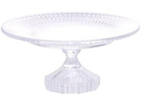 Boleira de Cristal Travessa Para Bolo Transparente Renaissance - Lyor