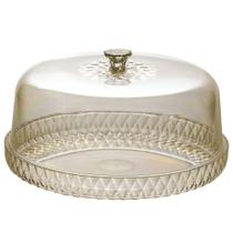 Boleira de Plástico Com Tampa Cristal Glamour âmbar Plasutil ref.14197