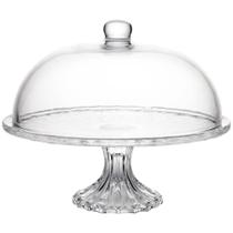 Boleira de Vidro Centro de Mesa com Tampa Diamond 31cm - Lyor