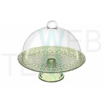 Boleira de Vidro com Pé e Tampa Pluma Verde Vitazza Prato para Bolo, Doce, Sobremesa, Decoração, Organização e Mesa Posta Elegante e Sustentável Boleira de Vidro com Pé e Tampa Pluma Verde Vitazza Prato para Bolo, Doce, Sobremesa, Decoração, Organização e Mesa Posta Elegante e Sustentável