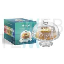 Boleira de Vidro com Pé Vitazza B Sobremesa Decoração Organização Mesa Posta Elegante e Sustentável