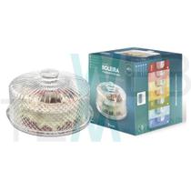 Boleira de Vidro com Tampa Bico de Jaca Vitazza Prato 28cm para Bolo, Doce, Sobremesa, Decoração, Organização, Mesa Posta Elegante e Sustentável