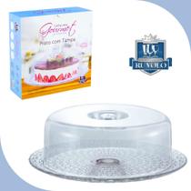 Boleira De Vidro Redonda 32 Cm Tampa De Plástico Ruvolo Boleira De Vidro Redonda 32 Cm Tampa De Plástico Ruvolo